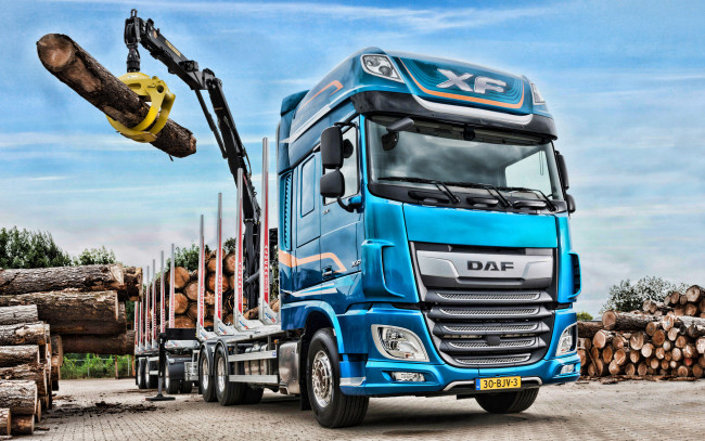 Обои картинки фото 2019 daf xf 530, автомобили, daf, грузовики, лесовоз, trucks, 2019, lkw, hdr, xf, 530