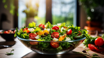 Картинка еда салаты +закуски овощной салат помидоры огурцы зелень