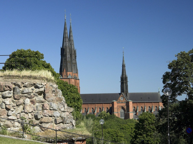 Обои картинки фото uppsala, sweden, города, католические, соборы, костелы, аббатства