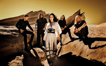 обоя музыка, evanescence, мужчины, скалы, женщина