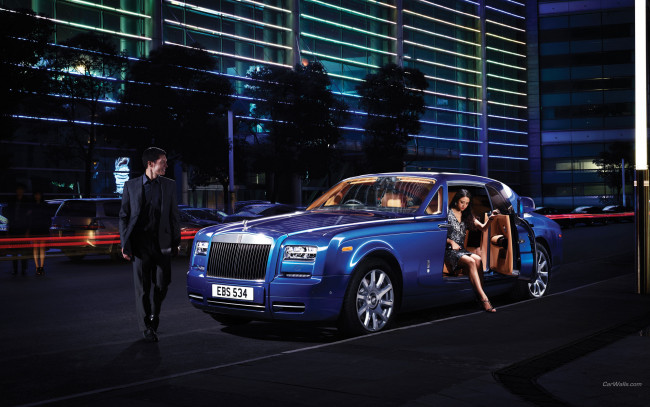 Обои картинки фото автомобили, rolls, royce, город