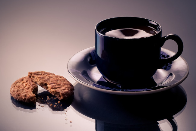 Обои картинки фото еда, кофе, кофейные, зёрна, чашка, печенье