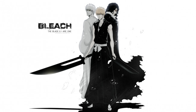 Обои картинки фото аниме, bleach, мечи, пустой, kurosaki, ichigo