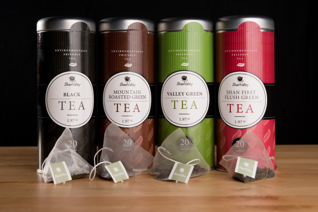 Обои картинки фото shan valley tea, бренды, - shan valley, чай, коробка, сорт, этикетка