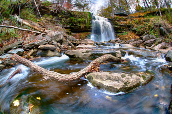 Картинка природа водопады водопад обрыв речка