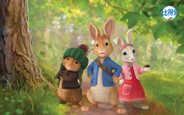 обоя peter rabbit , кролик питер, мультфильмы, - peter rabbit, кролики