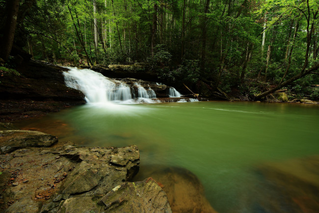 Обои картинки фото природа, водопады, поток, водопад, вода, waterfall, stream, water