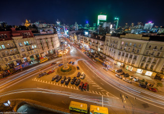 Картинка города киев+ украина ночной город площадь льва толстого киев