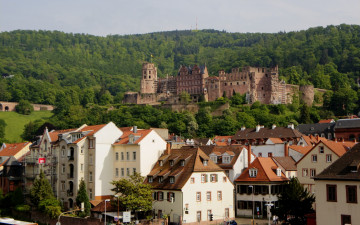 обоя города, замки германии, замок, дома, здания, гейдельбергский, германия