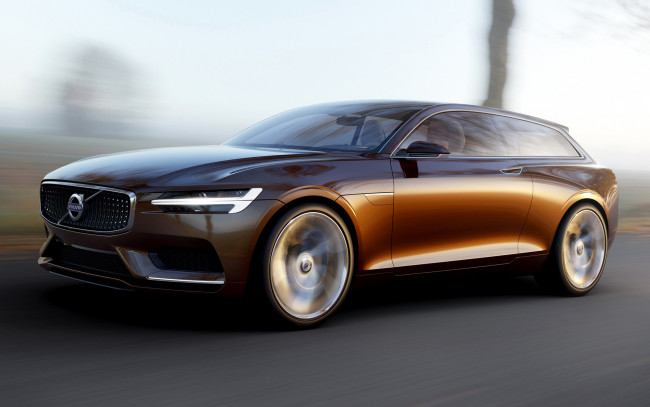 Обои картинки фото volvo estate concept 2014, автомобили, volvo, дорога, car, 2014, estate, concept, движение