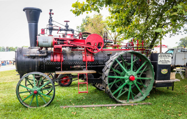 Обои картинки фото 1927 george white steam tractor, техника, тракторы, паровой, трактор