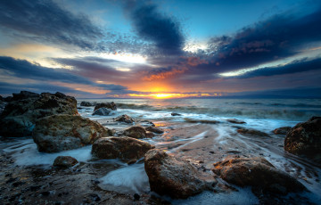 Картинка природа восходы закаты закат камни скалы море