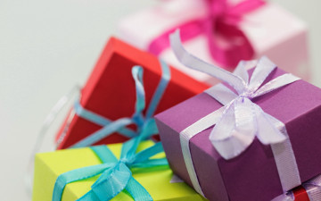 Картинка праздничные подарки+и+коробочки коробки подарки ленты банты