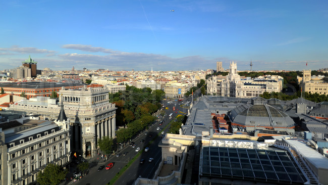 Обои картинки фото города, мадрид , испания, панорама, улицы