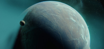 Картинка космос арт планета спутник