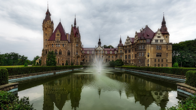 Обои картинки фото moszna castle, poland, города, замки польши, moszna, castle