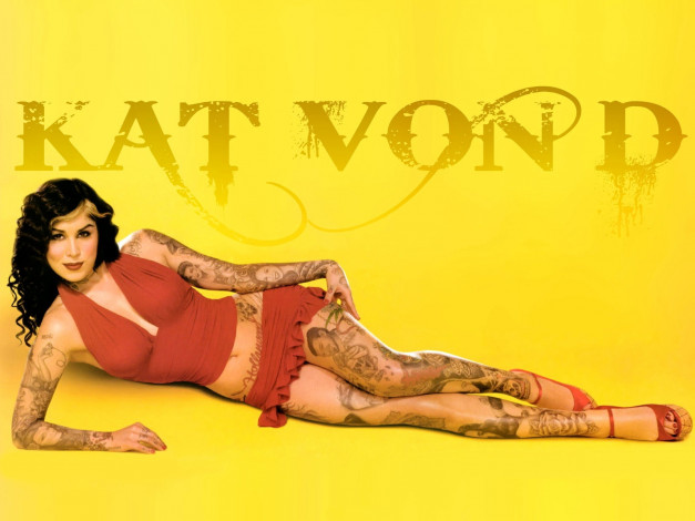 Обои картинки фото Katherine von Drachenberg Kat Von D, kat, , девушки