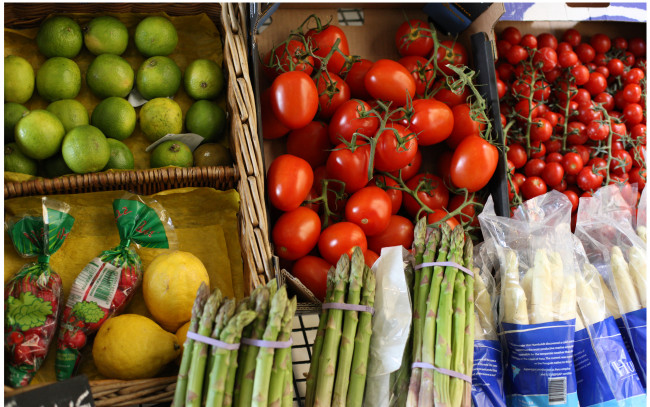 Обои картинки фото еда, фрукты, овощи, вместе, помидоры, томаты
