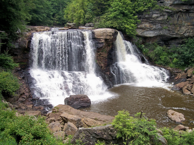 Обои картинки фото природа, водопады, blackwater, falls, state, park, usa