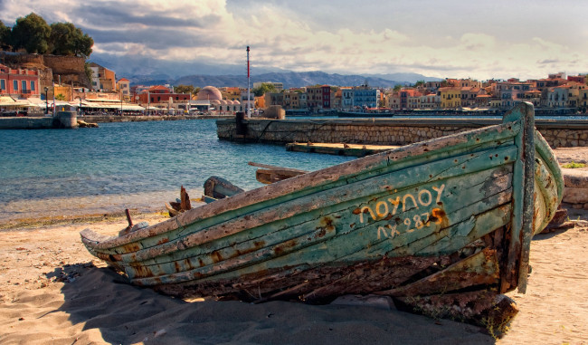 Обои картинки фото chania, crete, города, панорамы, greece