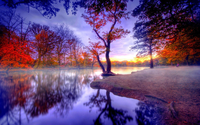 Обои картинки фото природа, реки, озера, тишина, осень