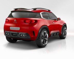 обоя автомобили, citroen, 2015г, concept, aircross, красный, citroеn