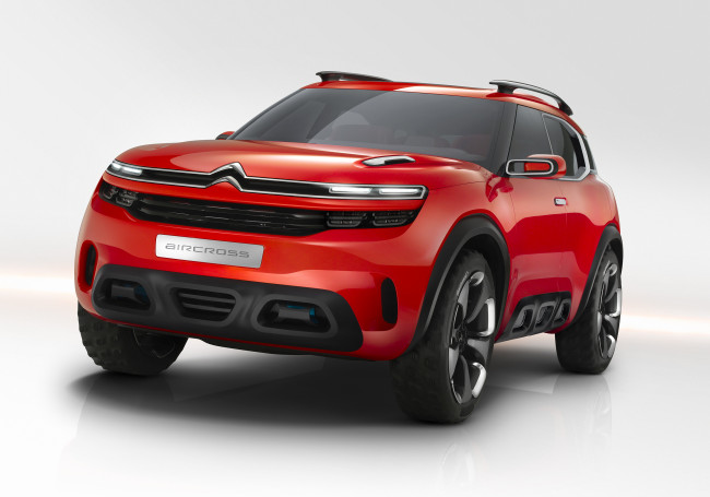 Обои картинки фото автомобили, citroen, красный, aircross, concept, 2015г, citroеn