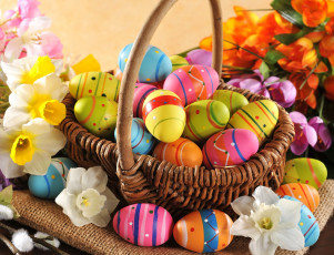 Картинка праздничные пасха яйца весна