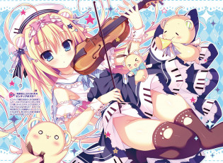 Картинка аниме музыка скрипка девочка