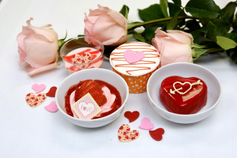Картинка еда мороженое +десерты желе розы сердечки