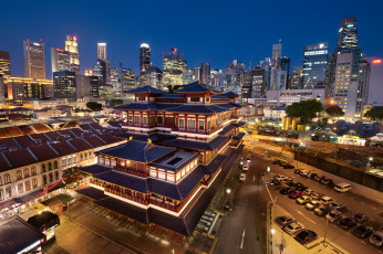 обоя buddha tooth relic temple,  singapore, города, сингапур , сингапур, храм