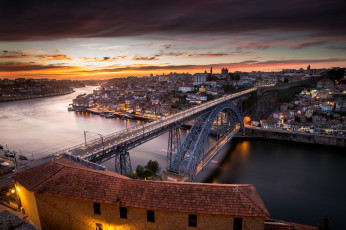 Картинка porto города -+мосты рассвет