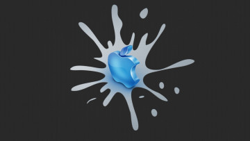 Картинка компьютеры apple брызги всплеск логотип яблоко
