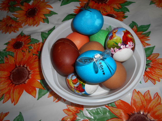 Обои картинки фото праздничные, пасха, яйца, еда