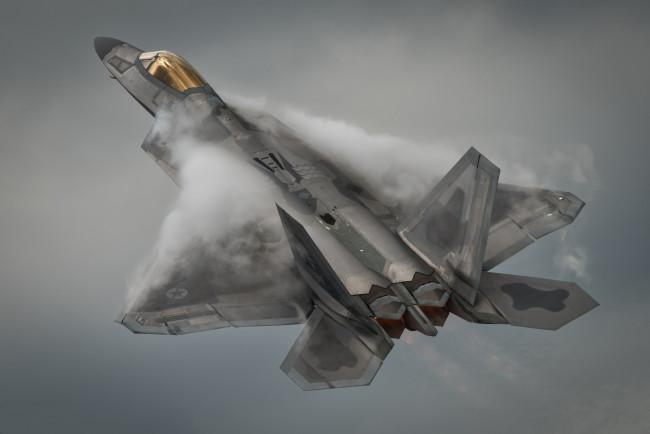 Обои картинки фото lockheed martin f-22a raptor, авиация, боевые самолёты, ввс