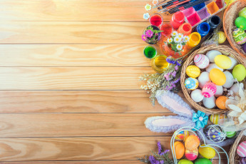 Картинка праздничные пасха праздник яйца цветы