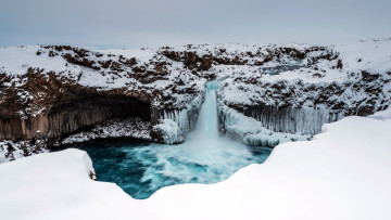 Картинка aldeyjafoss+waterfall iceland природа водопады aldeyjafoss waterfall