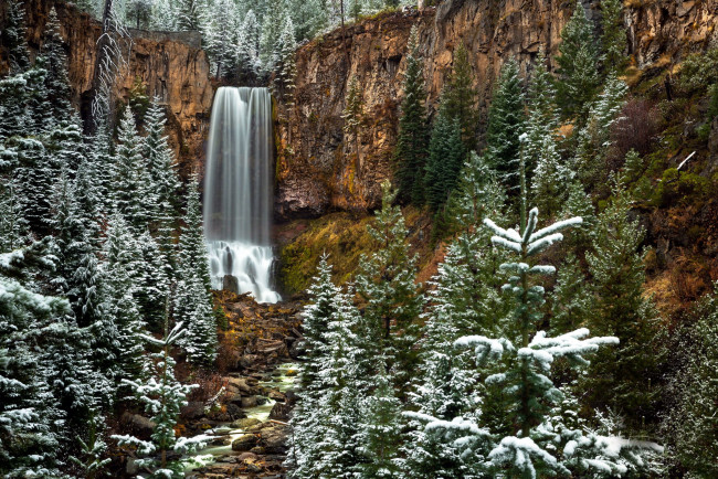 Обои картинки фото tumalo falls, oregon, природа, водопады, tumalo, falls