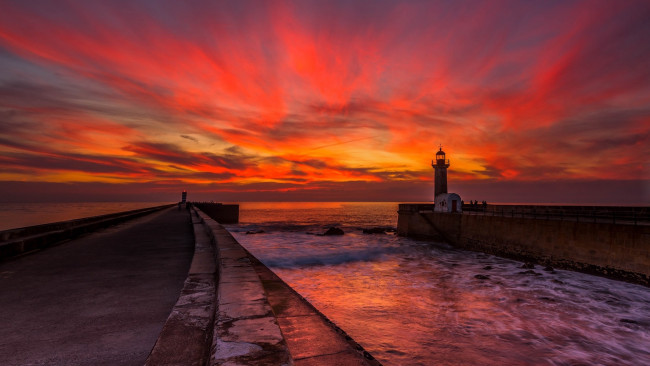 Обои картинки фото felgueiras lighthouse, portugal, природа, маяки, felgueiras, lighthouse