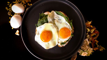 Картинка еда яичные+блюда яичница глазунья