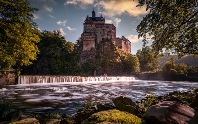 Обои картинки фото kriebstein castle, города, замки германии, kriebstein, castle