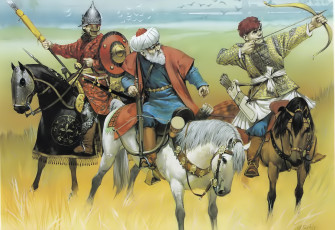 Картинка рисованное армия всадники воины