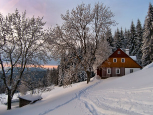 Картинка природа зима trutnov Чехия
