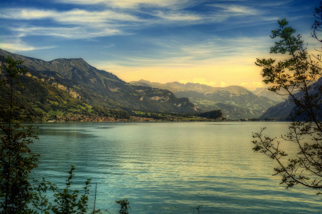 Обои картинки фото природа, реки, озера, альпы, швейцария