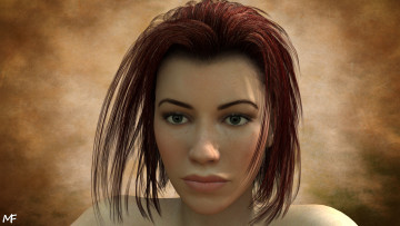 Картинка 3д графика portraits портрет лицо девушка