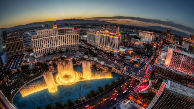 Обои картинки фото las, vegas, города, лас, вегас, сша, bellagio, белладжио, отель, фонтан, панорама