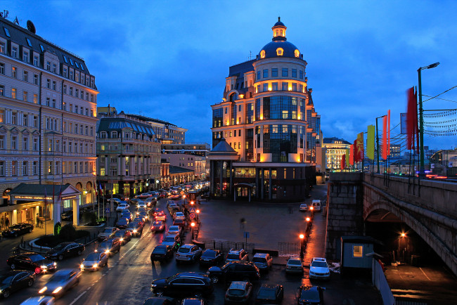 Обои картинки фото города, москва, россия, вечернее, замоскворечье