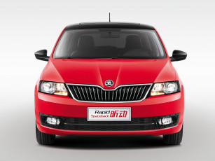 Картинка автомобили skoda rapid красный 2014 cn-spec spaceback