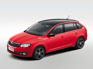 Картинка автомобили skoda rapid spaceback cn-spec красный 2014