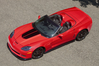 обоя 2013 chevrolet corvette c6 427, автомобили, corvette, красный, chevrolet, кабриолет